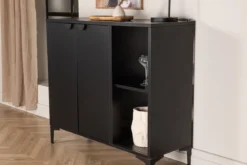Kommode Nerano – Schwarz, Industrial mit modernem Loft-Charme