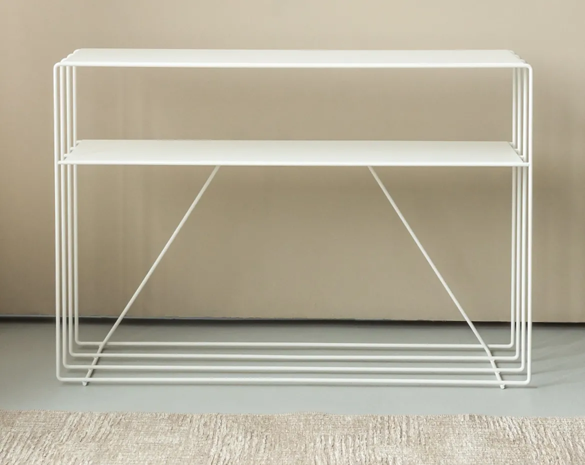 Kommode Ria – Metall-Design mit zwei Ablagen