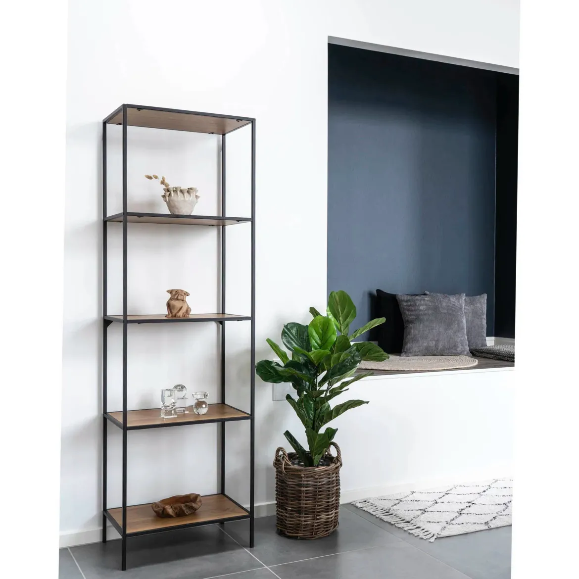 Kunstpflanze Fiddle Leaf Tree – 100 cm eleganter Hingucker mit großen Blättern