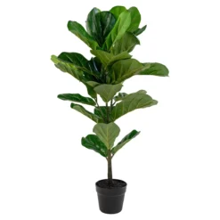 Kunstpflanze Fiddle Leaf Tree – 100 cm eleganter Hingucker mit großen Blättern