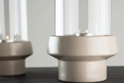 Laterne Flame - Laterne aus Glas und Steinzeug in verschiedenen Farben