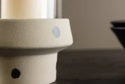 Laterne Flame - Laterne aus Glas und Steinzeug in verschiedenen Farben