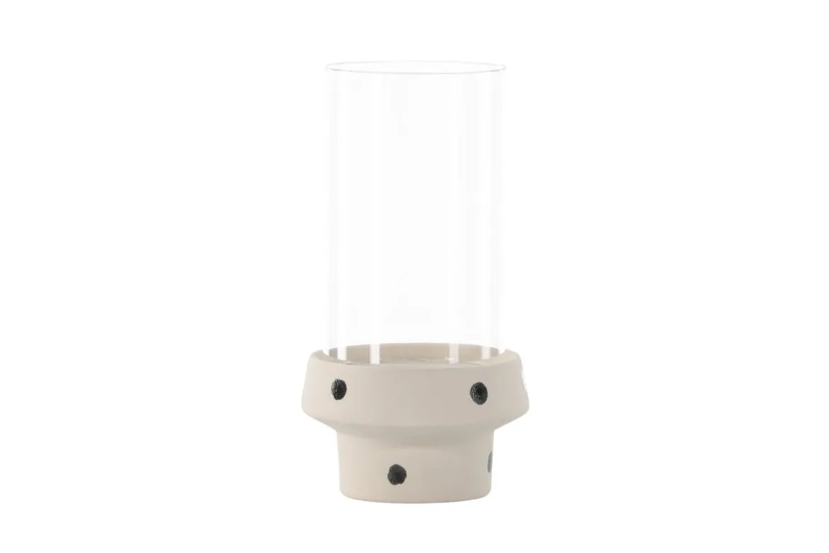Laterne Flame - Laterne aus Glas und Steinzeug in verschiedenen Farben