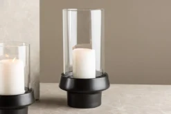 Laterne Flame - Laterne aus Glas und Steinzeug in verschiedenen Farben