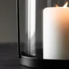 Laterne Martin - Laterne aus Glas und schwarzem Eisen in zwei verschiedenen Größen