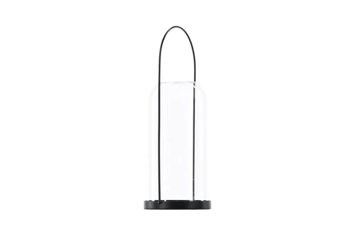 Laterne Martin - Laterne aus Glas und schwarzem Eisen in zwei verschiedenen Größen