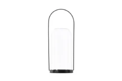 Laterne Martin - Laterne aus Glas und schwarzem Eisen in zwei verschiedenen Größen