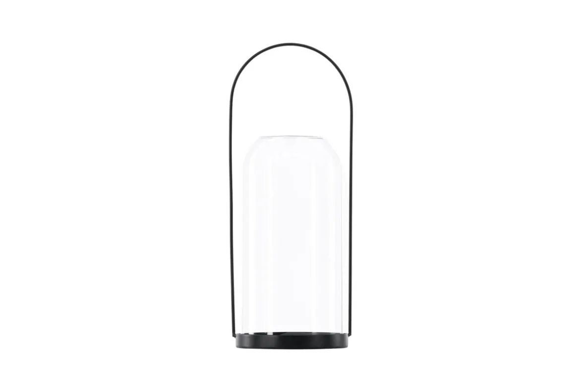 Laterne Martin - Laterne aus Glas und schwarzem Eisen in zwei verschiedenen Größen