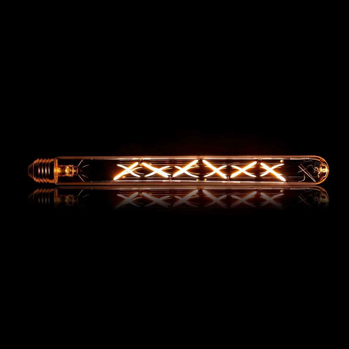 LED-Glühlampe Nirox – T32-E27 (30 cm) mit amberfarbenem Glas