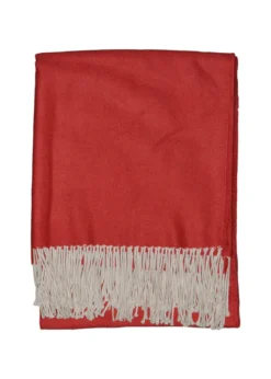 Leichte Alpaka Tagesdecke Runa - Reine Alpakawolle in Rot - 175x135 cm