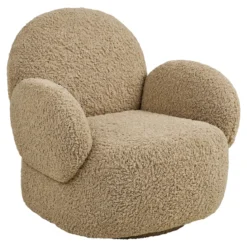 Lounge Sessel Alvenia - kuscheligen Bouclé-Look