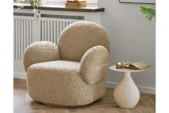 Lounge Sessel Alvenia - kuscheligen Bouclé-Look
