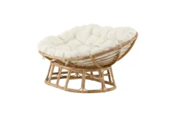 Loungesessel Caroline – aus Rattan inklusive weißem Kissen