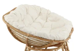 Loungesessel Caroline – aus Rattan inklusive weißem Kissen