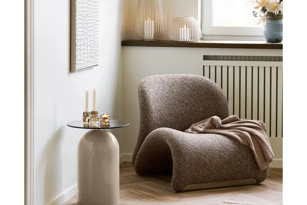 Lounge Sessel Eirvona - kuscheliger brauner Look