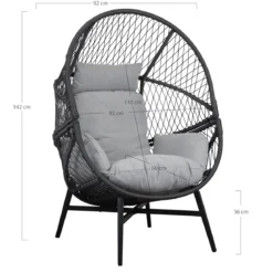 Loungesessel Marano aus Polyrattan inkl. Kissen