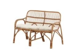 Loungesessel Sevilla – aus Rattan inklusive creme-weißem Kissen