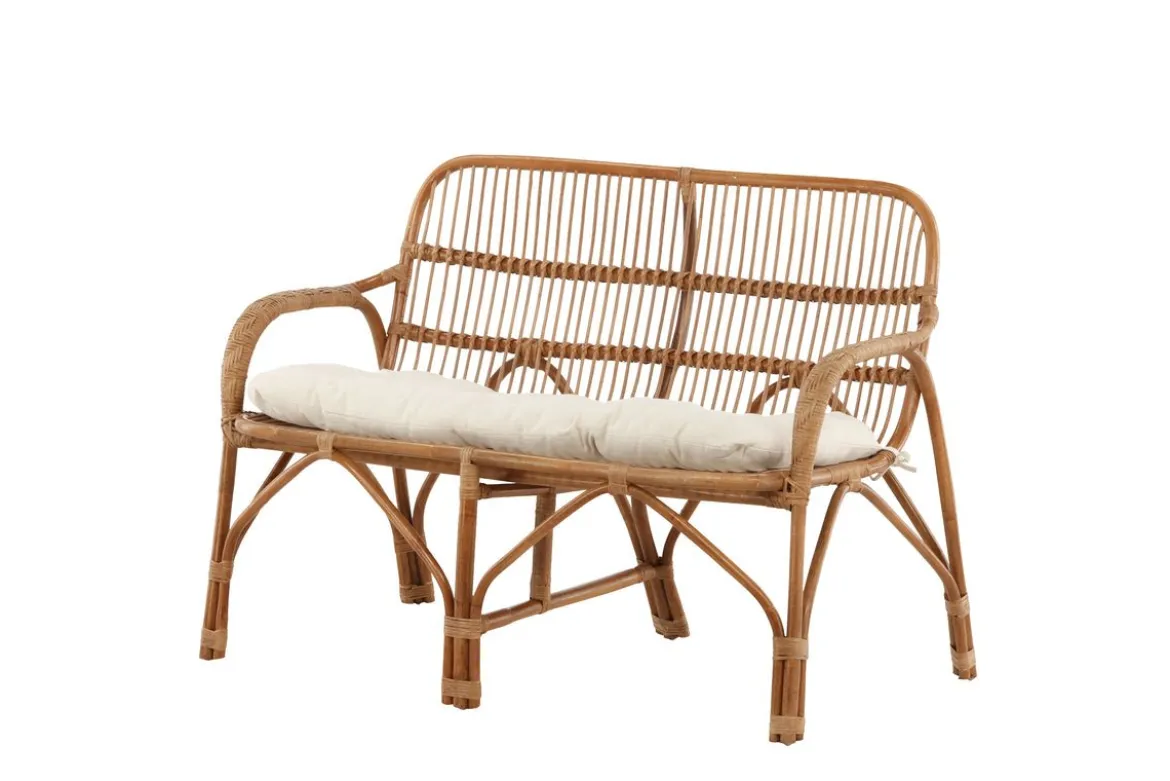 Loungesessel Sevilla – aus Rattan inklusive creme-weißem Kissen