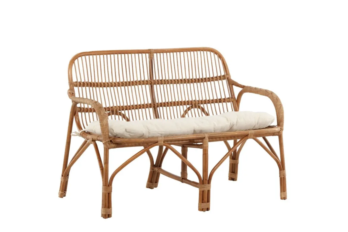 Loungesessel Sevilla – aus Rattan inklusive creme-weißem Kissen