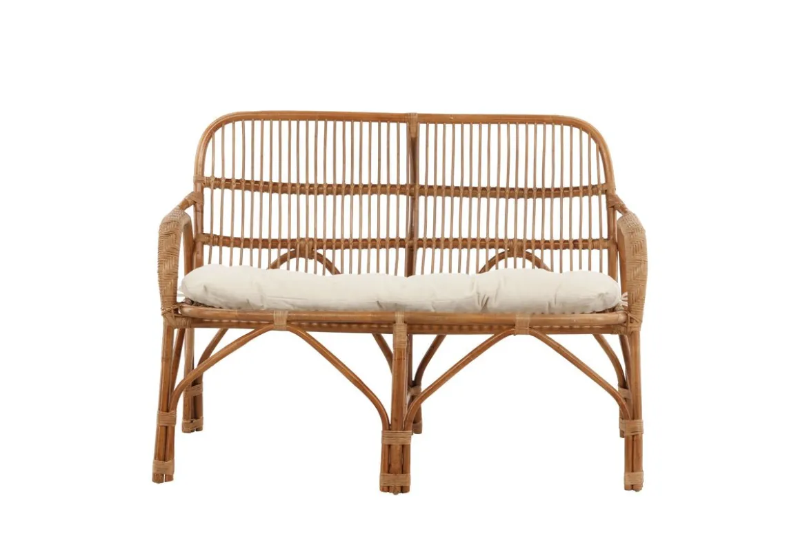 Loungesessel Sevilla – aus Rattan inklusive creme-weißem Kissen