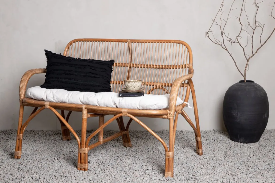 Loungesessel Sevilla – aus Rattan inklusive creme-weißem Kissen