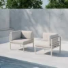 Loungesessel Tim – wetterfest aus Aluminium & Olefin in Beige