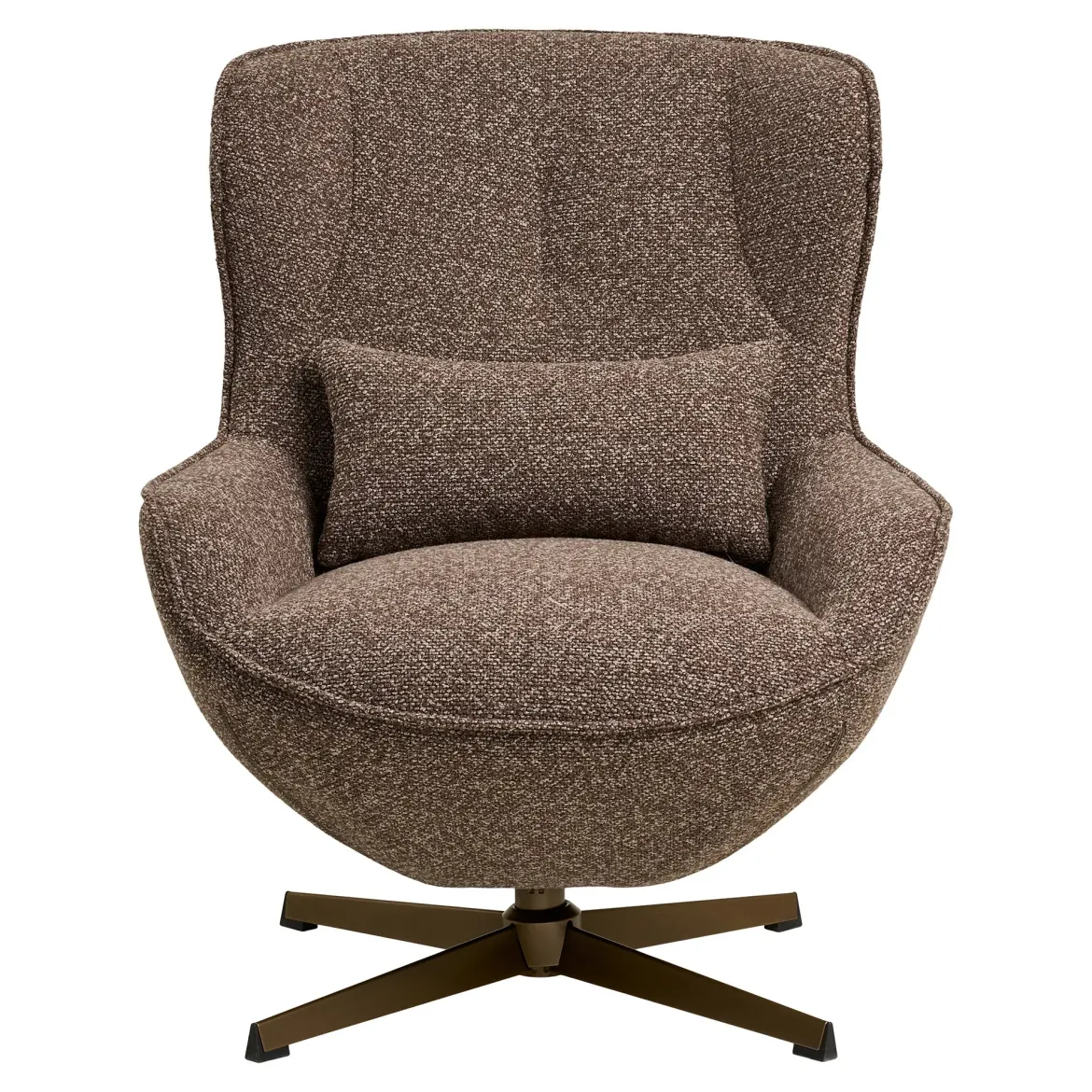 Lounge Sessel Ylvora - Braun mit Rollen