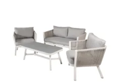 Loungeset Dreamy - aus weißem Aluminium inkl Kissen