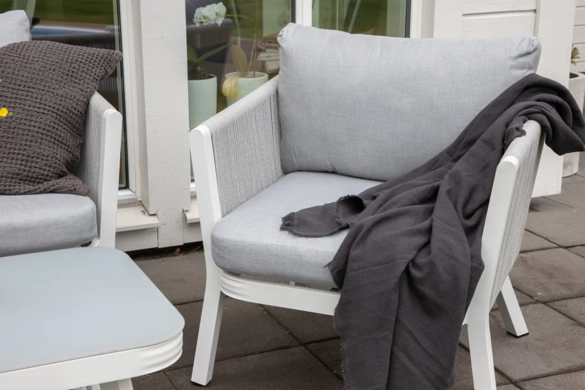 Loungeset Dreamy - aus weißem Aluminium inkl Kissen