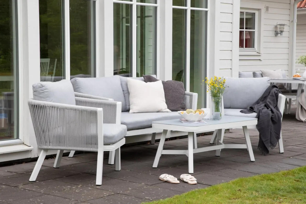 Loungeset Dreamy - aus weißem Aluminium inkl Kissen