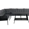 Lounge Set Madrid – in Schwarz aus Polyester-Seil und Metall