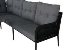 Lounge Set Madrid – in Schwarz aus Polyester-Seil und Metall