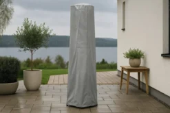 Möbelabdeckung Purea - 215x83x83cm aus grauem Polyester