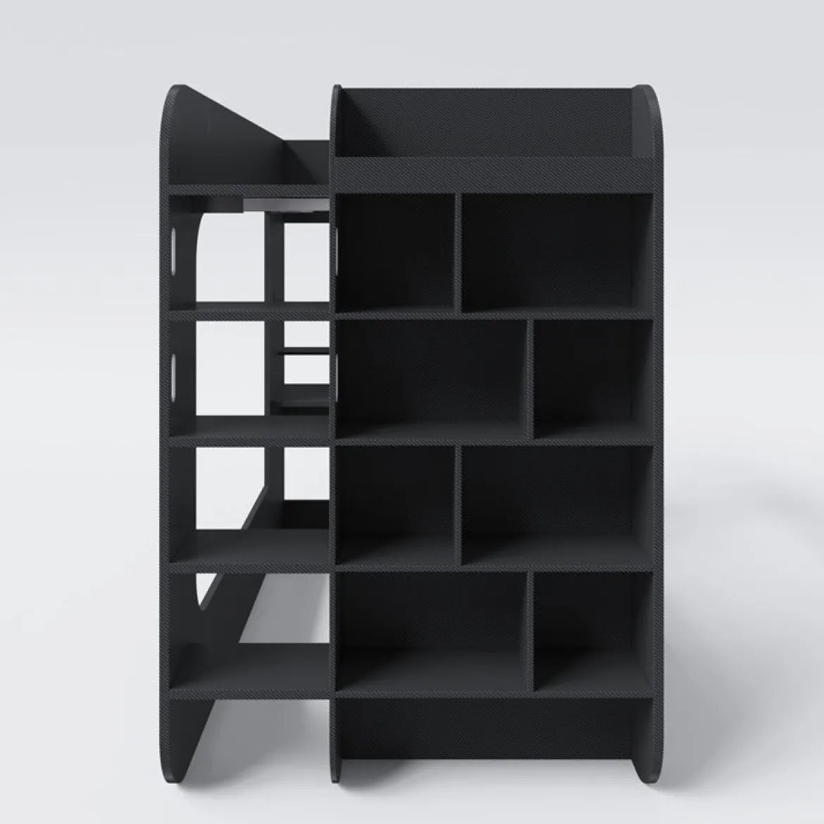 Minecraft Gaming-Hochbett „BaseCamp XL“ mit Schreibtisch & Regal