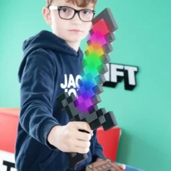 Minecraft LED-Tischlampe „Netherite Sword“ – mit Akku & Farbwechsel