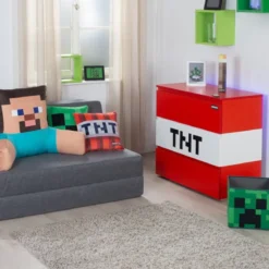 Minecraft Lesekissen „Steve“ – Relaxkissen mit Rücken- & Armstütze