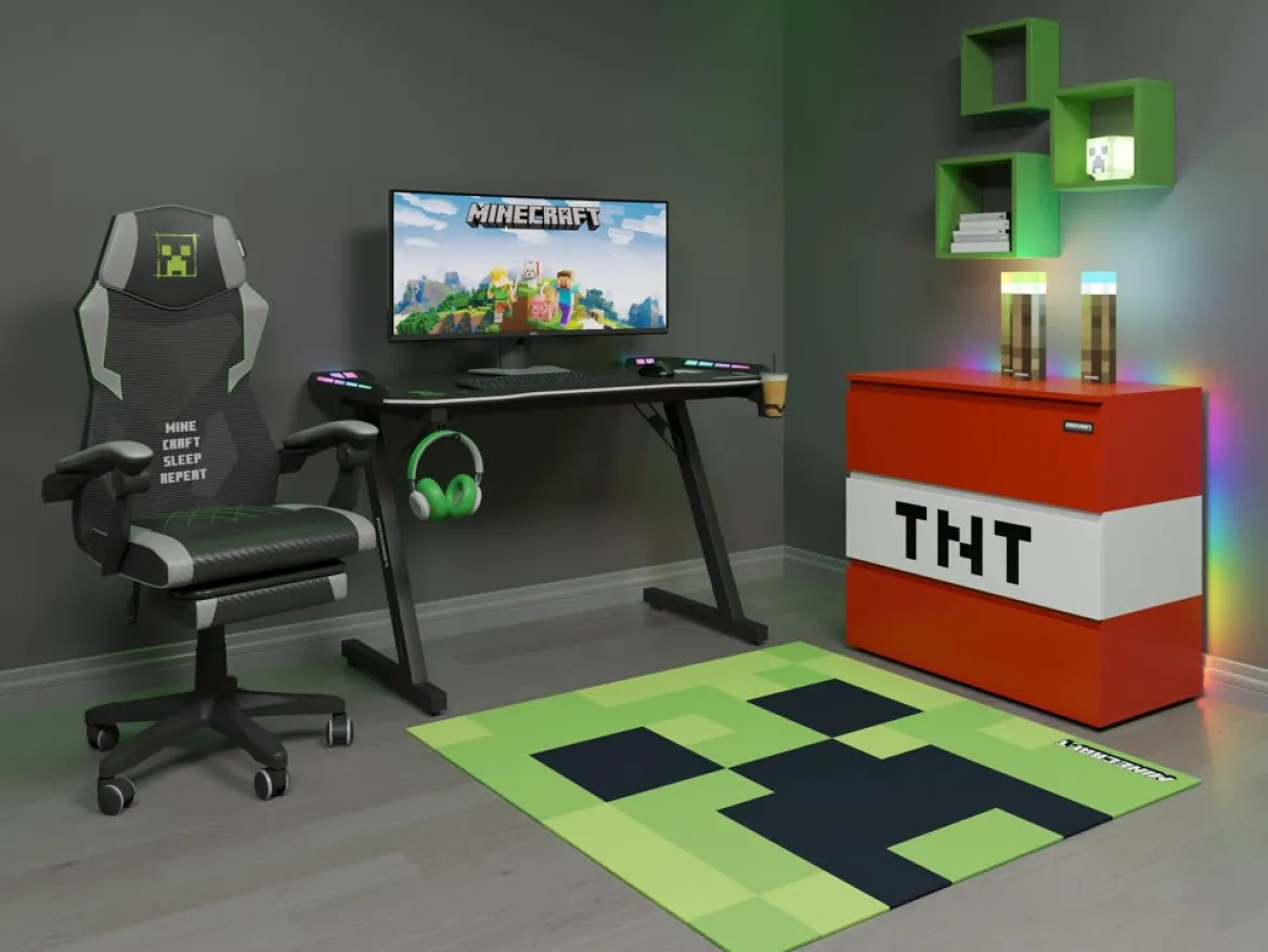 Minecraft Teppich „Creeper“ – Weicher Spiel- & Deko-Teppich