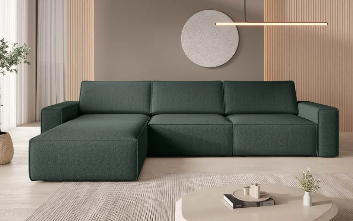 Modulares Ecksofa Yuma aus Bouclé