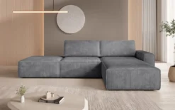 Modulares Ecksofa Yuma mit Beistellhocker aus Cord