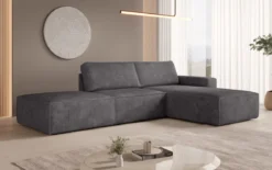 Modulares Ecksofa Yuma mit Beistellhocker aus Cord