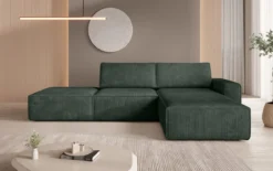 Modulares Ecksofa Yuma mit Beistellhocker aus Cord