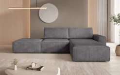 Modulares Ecksofa Yuma mit Beistellhocker aus Cord