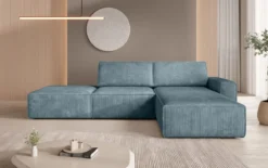 Modulares Ecksofa Yuma mit Beistellhocker aus Cord