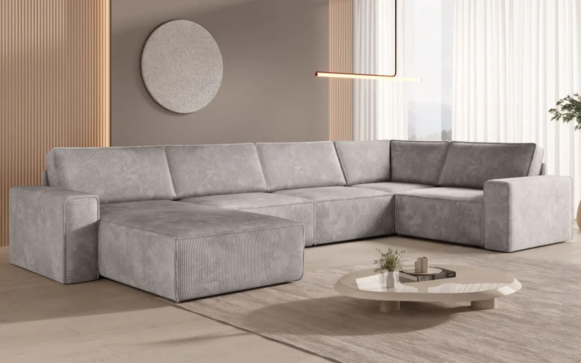 Modulare Sofalandschaft U Yuma aus Cord