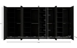 Moduro Faro XL – Viermoduliger Design-Kleiderschrank mit strukturierter MDF-Front