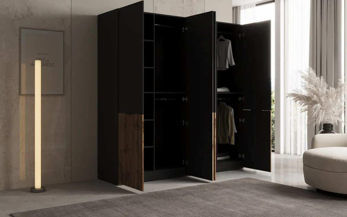 Moduro Naro Duo – Zweimoduliger Design-Kleiderschrank in Eiche Wotan