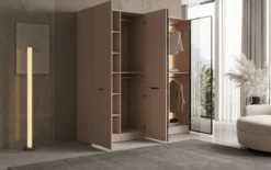 Moduro Nero – Modularer Kleiderschrank mit Glas- und Strukturfront