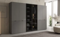Moduro Sano – Modularer Kleiderschrank mit Glas- und Strukturfront