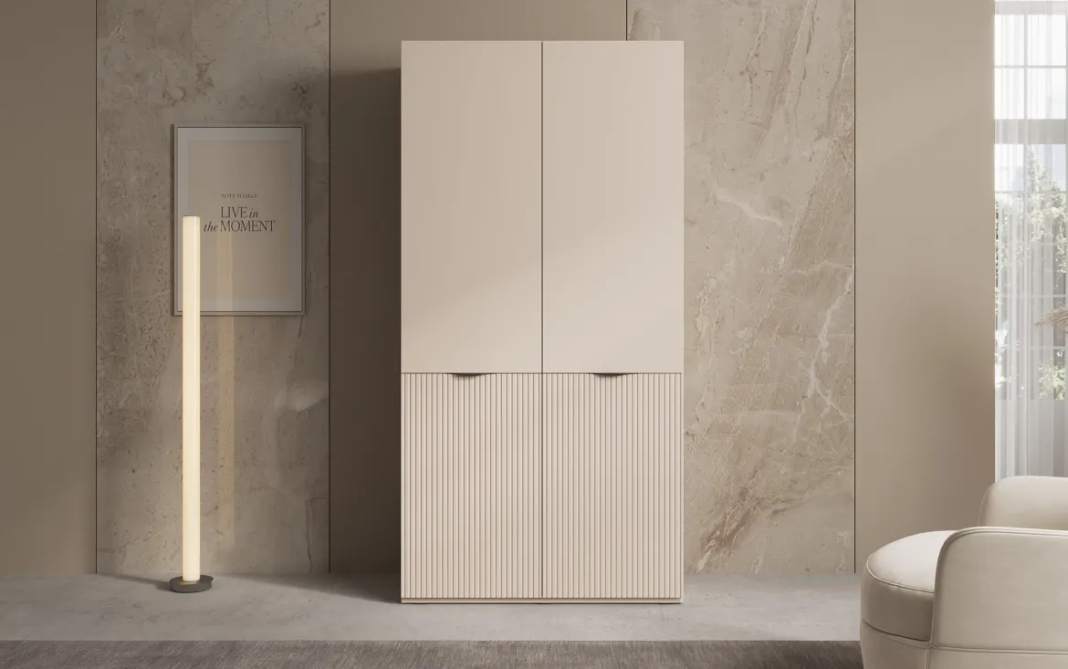 Moduro Varo – Design-Kleiderschrank mit gefräster MDF-Front
