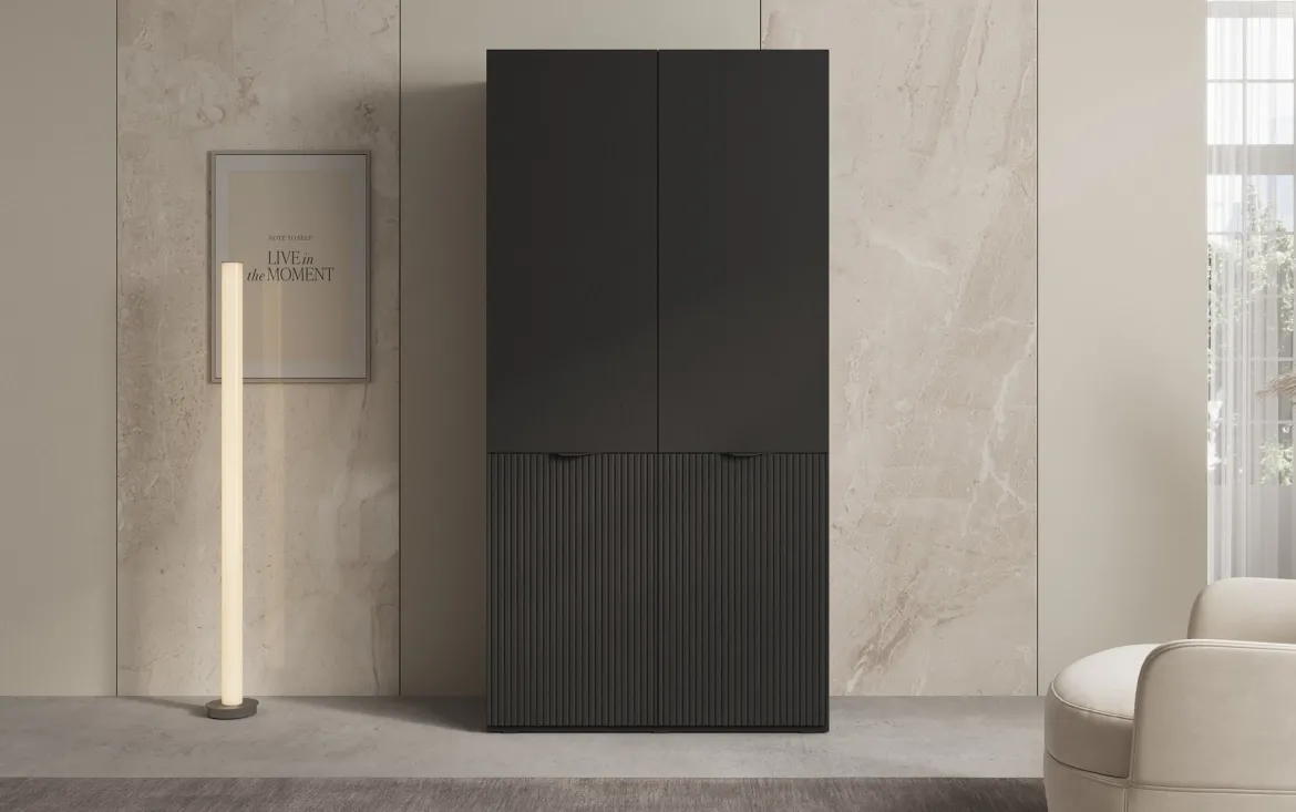 Moduro Varo – Design-Kleiderschrank mit gefräster MDF-Front